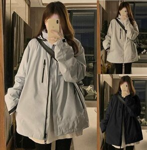  jacket blouson long sleeve outer simple casual [ large size equipped ] 2XL color product number 2