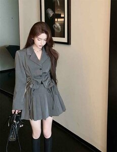  coats rim sweet series suit pleated skirt miniskirt S coat 