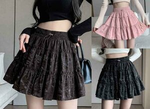  miniskirt frill skirt lovely simple casual bottoms autumn winter S color product number 1