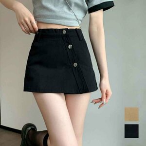  culotte skirt manner Denim show bread short pants summer Mini pants L beige 