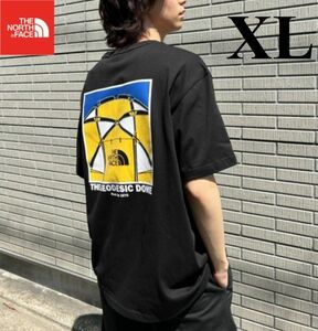 THE NORTH FACE ノースフェイス Tシャツ 半袖 メンズ レディース バックプリント 綿 抗菌 ブックロゴ ラウンドT ブラック/XL K459C