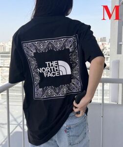 THE NORTH FACE ノースフェイス Tシャツ 半袖 メンズ レディース BANDANA S/S R/TEE 綿 抗菌 バンダナ ラウンドT ブラック/M K392A