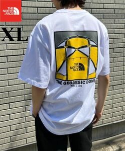 THE NORTH FACE ノースフェイス Tシャツ 半袖 メンズ レディース バックプリント GEO-DOME S/SR/TEE 綿 ラウンドT ホワイト/X458C