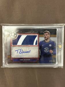 2020-21 Topps Museum Collection UEFA Champions League Chelsea FC チェルシー Timo Werner Museum Autograph Jumbo Relic Ruby 25枚限定