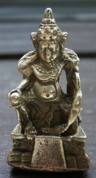 真鍮製　シャンバラ・宝蔵神・毘沙門天　豆仏像