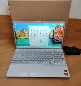 【ほぼ新品】富士通 FMV LIFEBOOK AH51/G2 FMVA51G2SN Ryzen 7 5700U/メモリ 32GB/SSD 512GB/DVDドライブ/15.6型 光沢/win11/office 23年製