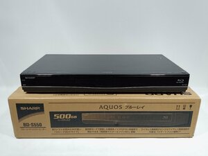 【簡易動作確認のみ・ジャンク】 シャープ SHARP ブルーレイレコーダー AQUOS BD-S550 2013年製 500GB [6-2] No.2101
