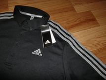 新品 アディダス ボタンダウン 半袖 ポロシャツ ブラック XL メンズ 　ワッフル地 半袖シャツ ゴルフシャツ ゴルフウェア 黒 LL L GD8471_画像2