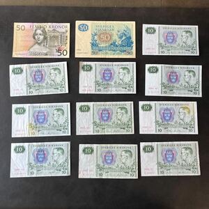  world * foreign. note [ Sweden note ] Krone 12 sheets together!*5