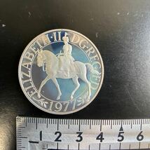 1977年 イギリス銀貨 エリザベス2世即位記念 銀貨 ★18_画像2