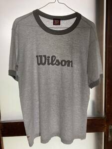 半袖 Tシャツ ウィルソン　Wilson メンズ　Mサイズ　白　グレー　日本製　綿