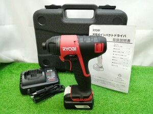 未使用品 RYOBI リョービ 10.8V 充電式 インパクトドライバ 1.5Ahバッテリ×1付 BID-1110L1