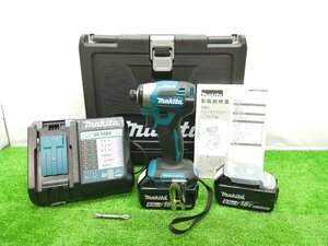 未使用品 makita マキタ 18V 充電式 インパクトドライバ 6.0Ahバッテリ×2付 青 TD173DRGX ③