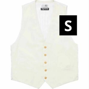Supreme x MM6 Washed Cotton Suit Vest "Cream"