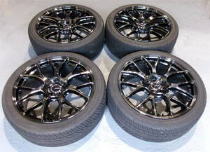 ★美品！RAYS HOMURA 2×7AG 20インチ 8.5J INSET38 5H 114.3 YNJ YOKOHAMA 245/40R20 30アルファード等 ブラッククロームコーティング★