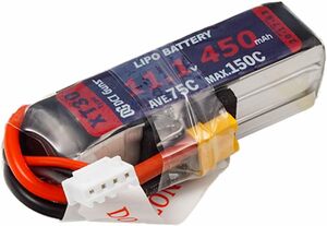 DCI Guns 11.1V 450mAh 75C-150C LiPo コンパクトバッテリー　XT30互換コネクター