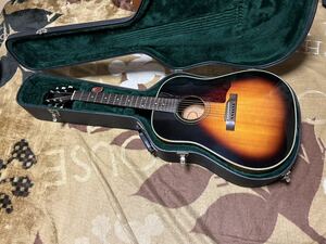 99年製・超美品・単板トップ・Epiphone・エピフォン 1963 ・AJ-45/VS・GIBSON J-45スタイル・調整済み・サンバースト・オリジナルケース付