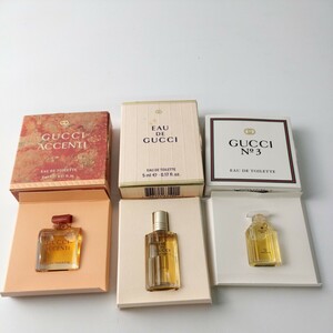 ※9473 香水 GUCCI グッチ オードトワレ 5ml ＡＣＣＥＮＴＩ　5ml　オードトワレ 5ml ほぼ未使用　3点セット