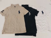 10777-10781　Polo by Ralph Lauren ポロ ラルフローレン 半袖 ポロシャツ Tシャツ 3点まとめて ロゴ ビッグポニー USED品 古着 現状品_画像1