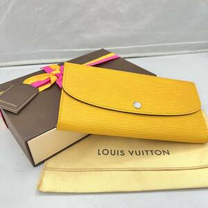 □■0420　LOUIS VUITTON　M60716　ポルトフォイユ エミリー エピ イエロー　長財布　中古品