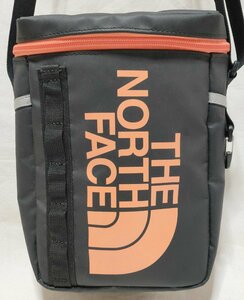 ★THE NORTH FACE ノースフェイス★スクエア ショルダーバッグ アウトドア NM81865 PVC ブラック×ピンクオレンジ 01943