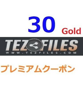 TezFiles Gold　プレミアム公式プレミアムクーポン 30日間　入金確認後1分～24時間以内発送
