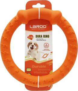 LaRooテディ犬デンタル玩具、小型犬用噛おもちゃ耐久性、ラウンドフリスビー,ストレス解消（中小犬）のペットの知能訓練用、浮遊訓練
