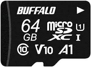 【Amazon.co.jp限定】バッファロー microSD 64GB 100MB/s UHS-1 U1 microSDXC【 N