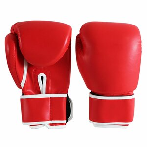 Боксерская перчатка влево и вправо 1 установка 14 унций 14 унций [красный] спарринг упражнения.