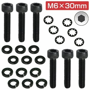 【送料無料】レカロ シート 固定用 高強度 ボルト M6×30 6本set SR1/2/3/4/5 LX LS LT A8 Cクラシック エルゴメド オルソペド 内歯set