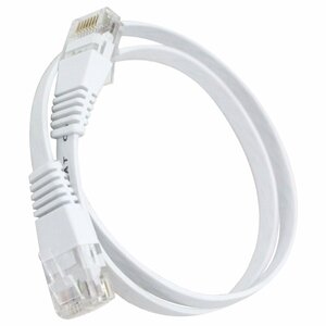CAT6 категория 6 тонкий super Flat LAN кабель 0.5m/50cm белый персональный компьютер интернет PC Wi-Fi WiFi маршрутизатор беспроводной проводной электропроводка 