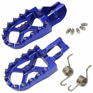 【送料無料】フット ペグ ペダル ステップ ワイド KTM SX SX-F SXC EXC EXCF XC XCF SX SXF ガスガス ハスクバーナ 125 150 250 450 青