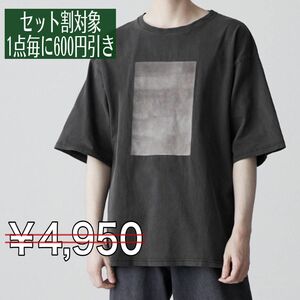 セット割対象 【CLEL】ヴィンテージデザイン 半袖ピグメントプリントTシャツ