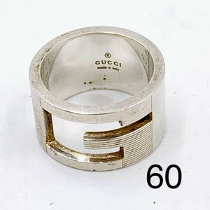 5AD059 1円〜 GUCCI グッチ リング sv925 ロゴ ブランド アクセサリー ジュエリー 指輪 現状品