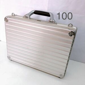 5AC056 RIMOWA Rimowa attache case silver bag case business bag used present condition goods 