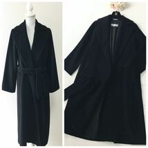 美品　MaxMara マックスマーラ　ロング　アンゴラウール　ベルト　コート　送料無料　クリーニング済_画像1