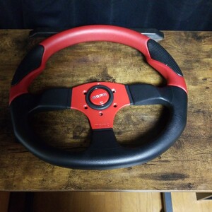 [ used ]MOMO "Momo" steering wheel commando 2 red spoke 350mm control number J