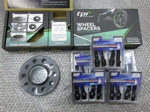 BMW F32/36 4シリーズ用　tpiホイールスペーサー12mm + ブラックロングボルト　1台分set　送料無料(除く、沖縄)