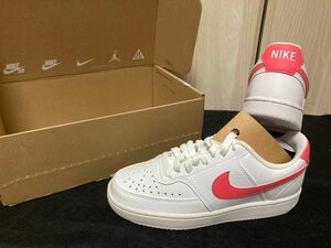 新品23cmナイキNIKEレディーススニーカーコートビジョンCOURTVISION白ホワイトピンクエアフォース1AF1好きに