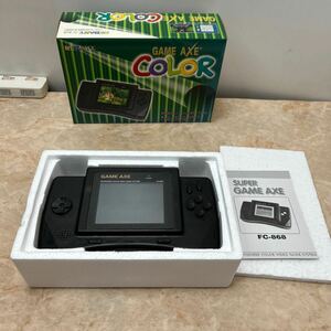 動作未確認　電源確認のみ　GAME AXE COLOR ファミコン FC-868 ブラック ゲーム アックス カラー 互換機 レトロゲーム 携帯ゲーム機 