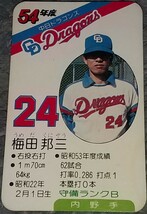 タカラプロ野球カードゲーム昭和５４年度中日ドラゴンズ 梅田邦三_画像1