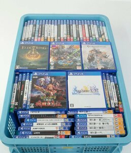 【ジャンク】1円～ PS4ソフト 100本セット FFX/X-2 信長戦国立志伝 グラブルリリンク マキブPSED エルデン 他【要年齢確認】°°