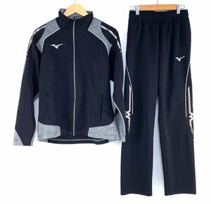 【中古品】MIZUNO ミズノ ジャージ 上下 ウォームアップシャツ Mサイズ ネイビー：