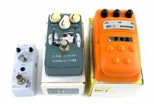 【中古・ジャンク品】Animals Pedal Car Crush POS DT-1 Revo エフェクター 3点セット【動作不良あり/要修理】：