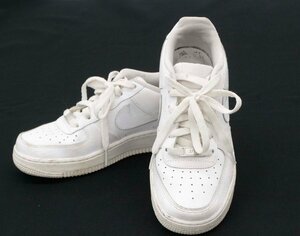 ○【中古品】NIKE AIR FORCE 1 GS white/white 314192-117 23.5cm ナイキ エアフォース1 ホワイト'