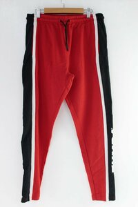 【中古品】ZUMBA WEAR ロングパンツ Mr.Right 赤黒 ダンス Mサイズ.,