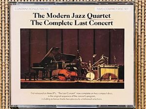 THE MODERN JAZZ QUARTET|THE COMPLETE LAST CONCERT|ATLANTIC 7 81976-2| рис запись CD 2 листов комплект | современный * Jazz *karuteto| б/у запись 