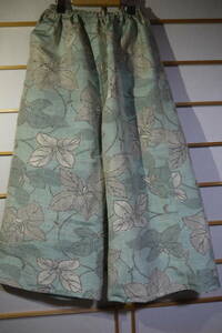 *D&C kimono remake * wide pants * silk * hand weave 10 day block pongee * flower .*