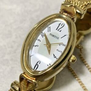 TORTUE 腕時計 TURTLE SHELL DESIGN クォーツ 美品 べっ甲 鼈甲 べっこう 宝石宝飾ストーン アクセサリー レディース腕時計 の画像2