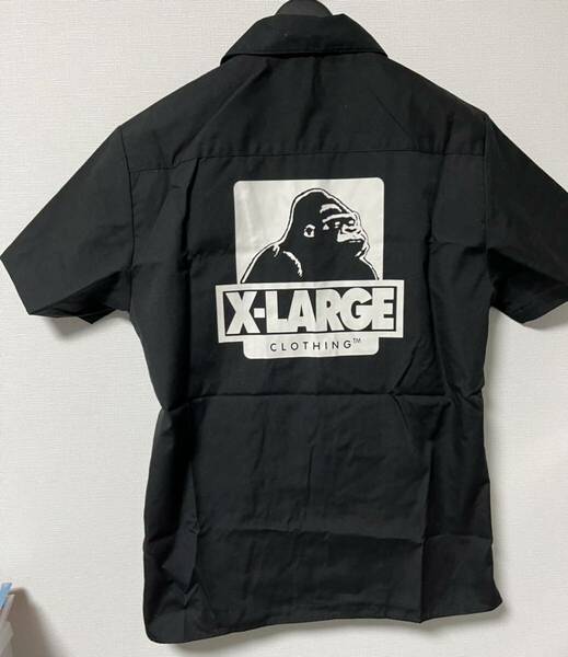 XLARGE 半袖 定番ロゴワークシャツ サイズS 黒 美品